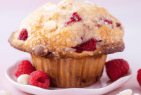 Decadent Raspberry White Chocolate Muffins
