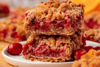 Jeweled Cranberry Crumb Bars