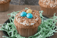 Charming Bird Nest Angel Food Cupcakes