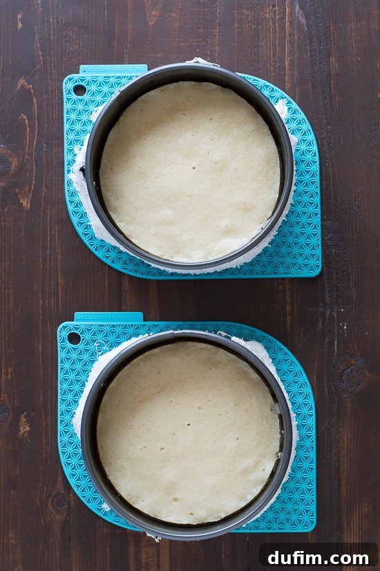 Baking cakes in the oven and checking for doneness