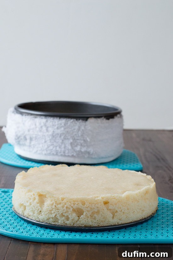 Chilling baked cake layers for easier frosting