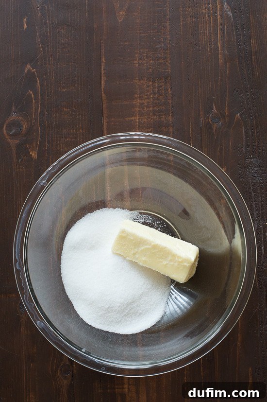Creaming butter and sugar for cake batter