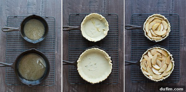 Make apple pie in a cast iron skillet! Full of apples and cinnamon, use either homemade dough or store bought! 