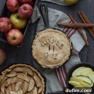 Make apple pie in a cast iron skillet! Full of apples and cinnamon, use either homemade dough or store bought!