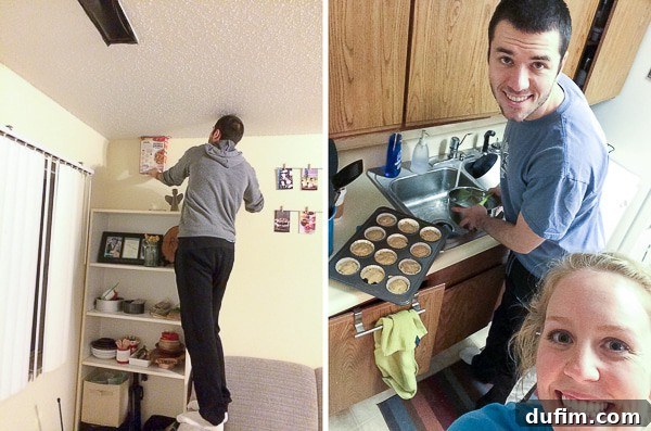 The October Kitchen Unbound 2 Ryan safely removing a pregnant spider from the ceiling of their home