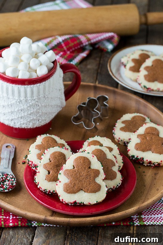 Gingerbread Spice Ready-Slice Cookies 17 A plate of freshly baked Homemade Gingerbread Men Slice N’ Bake Cookies, a delightful holiday treat.