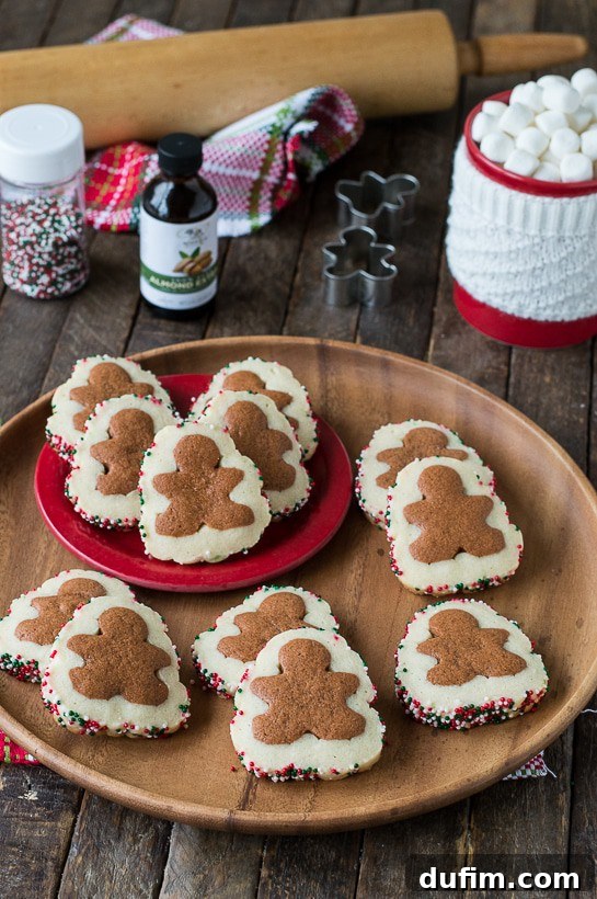 Gingerbread Spice Ready-Slice Cookies 3 Homemade Gingerbread Men Slice N’ Bake Cookies, a perfect Christmas cookie for holiday gatherings and gifting.