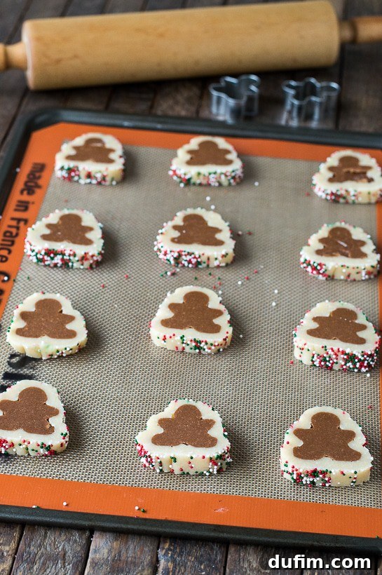 Gingerbread Spice Ready-Slice Cookies 4 Step-by-step instructions for Homemade Gingerbread Men Slice N’ Bake Cookies, making holiday baking easy.