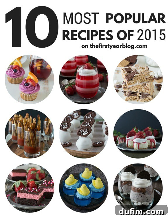 The Flavors That Defined 2015 2 Top 10 Recipe of 2015 on The First Year Blog, featuring various delicious treats