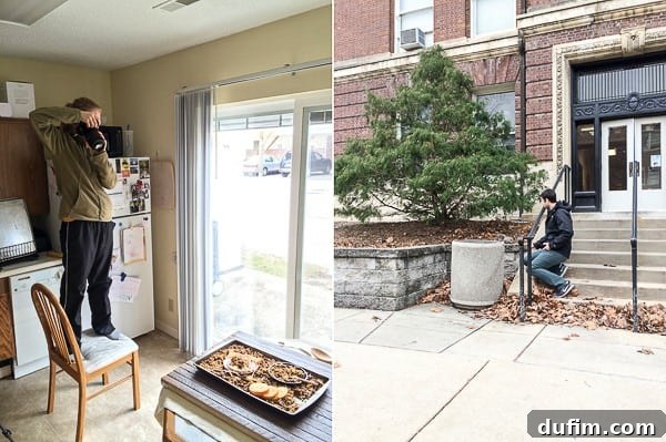 From Stove to Story: January 2016 3 January 2016 Recap Image 2: Behind the scenes of orange cranberry granola, Ryan feeding squirrel