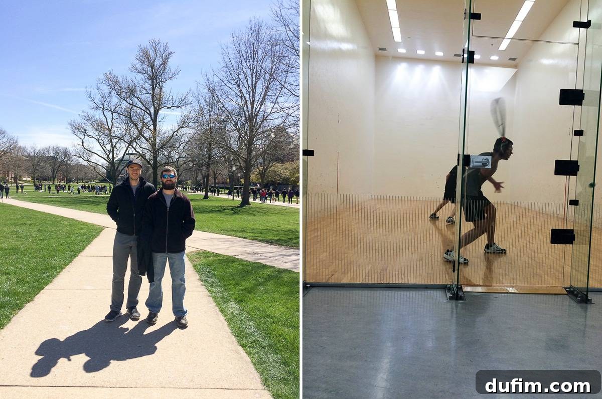 Ryan and his younger brother posing together during a city visit