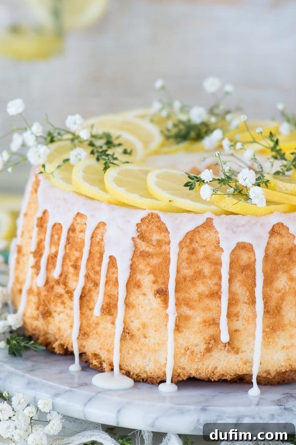 Beautifully sliced lemons for a rustic lemon angel food cake