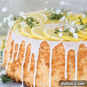 Easy and rustic lemon angel food cake that begins with a box mix!