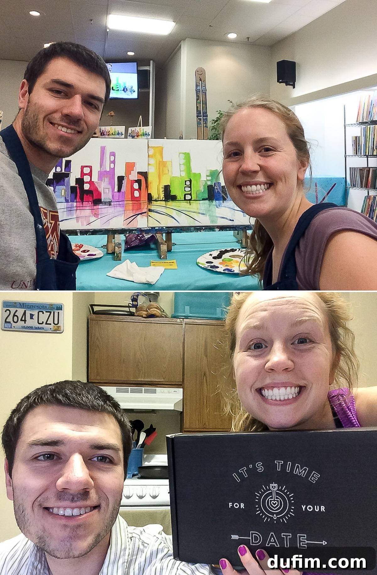 Celebrating our 4th wedding anniversary with a creative painting class and Date Box subscription