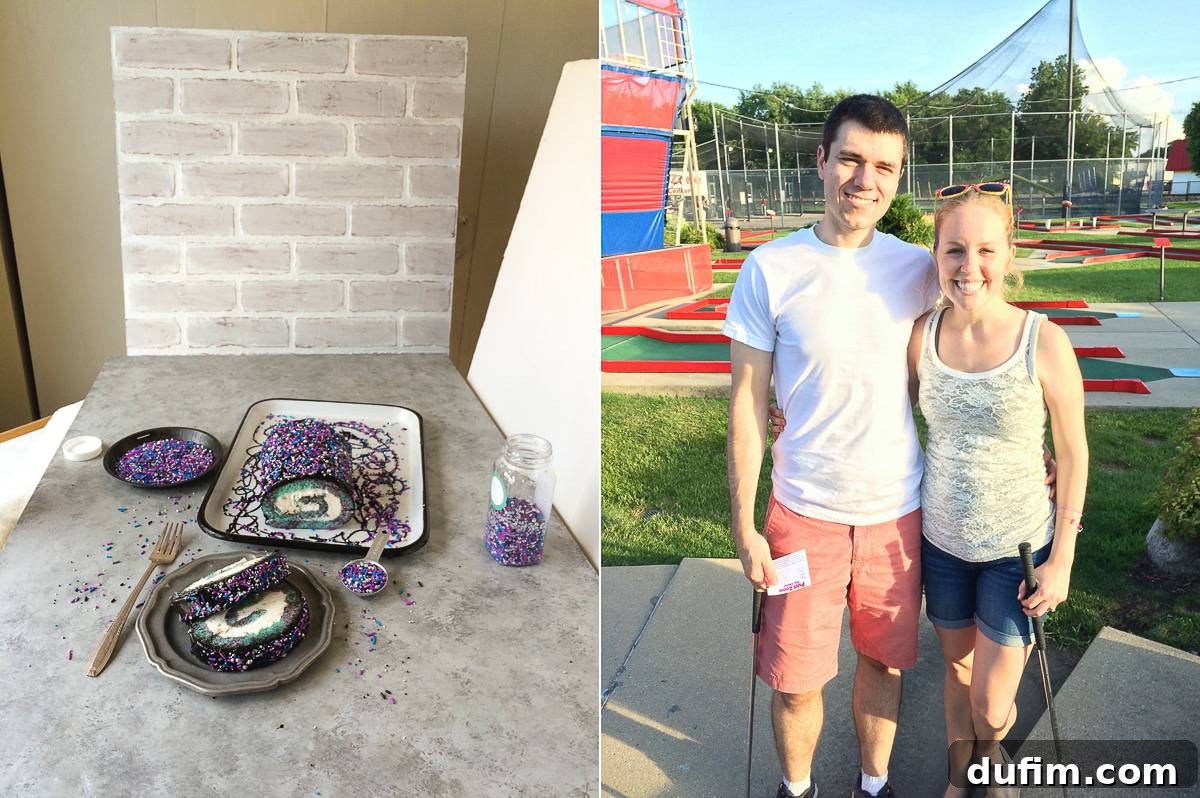 Galaxy Cake Roll and Birthday Mini Golf Fun