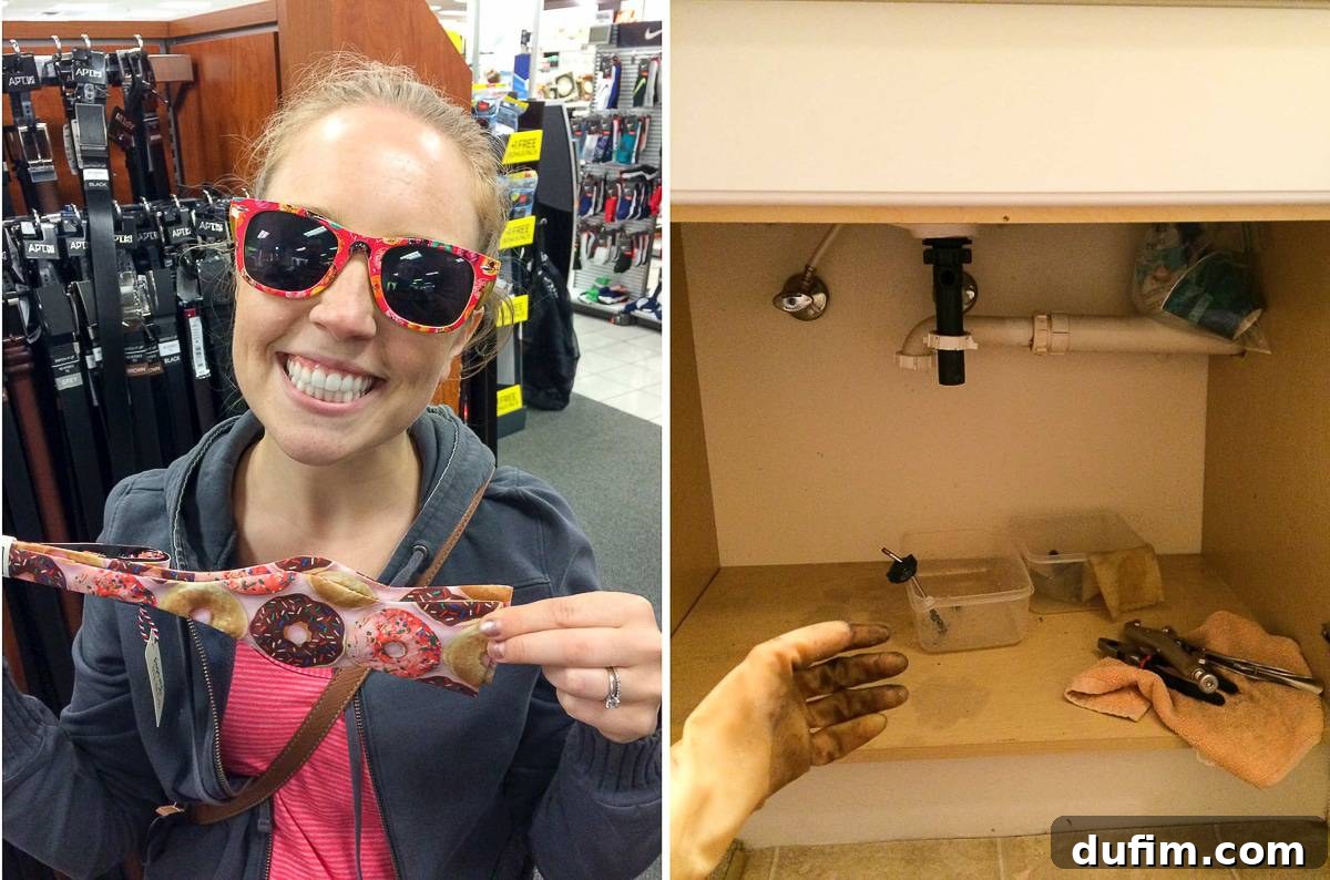 Donut Sunglasses and DIY Plumbing Adventure