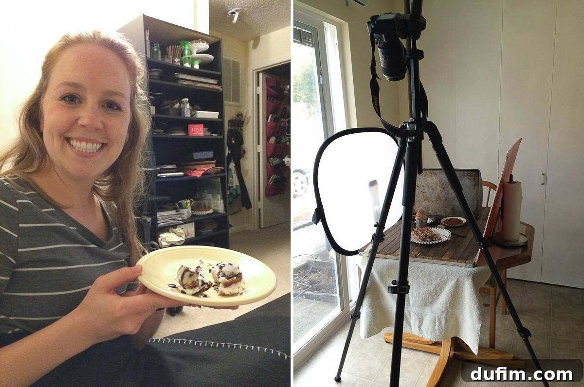 October 2016 Beyond the Kitchen 5 A decadent homemade blueberry muffin whoopie pie generously topped with cool whip and drizzled with rich chocolate sauce