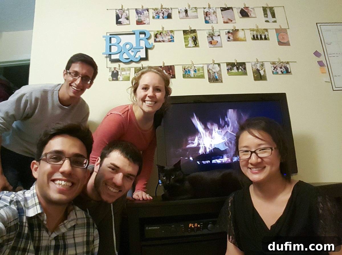 Thanksgiving dinner with friends, playing Catch Phrase, and a happy Salsa enjoying the company