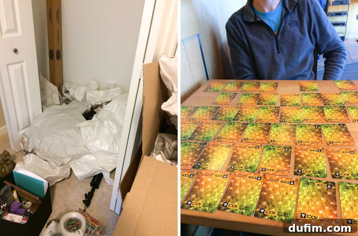 June 2017: Beyond the Kitchen 4 A messy home office with Salsa the cat supervising, and a couple enjoying a date night playing memory match with cards