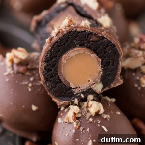 The ultimate turtle oreo ball with chocolate, caramel and nuts! Each oreo ball is stuffed with a ROLO!