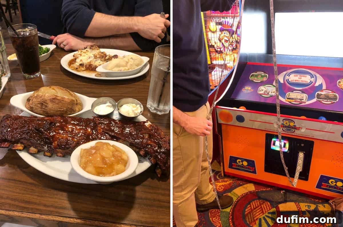 February's Off-Menu Moments 3 A full rack of BBQ ribs on a plate at a steakhouse