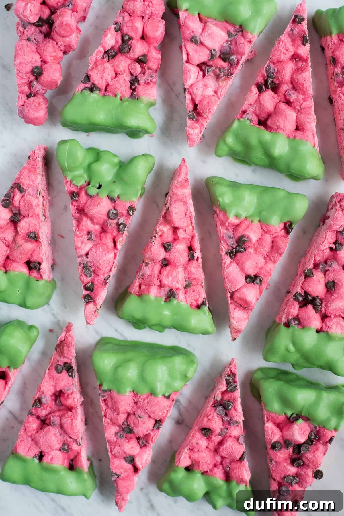 Close-up of a fresh, ripe watermelon ready to be cut.