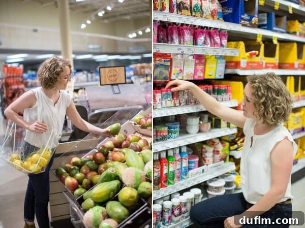 A creative late-night photoshoot taking place inside a grocery store