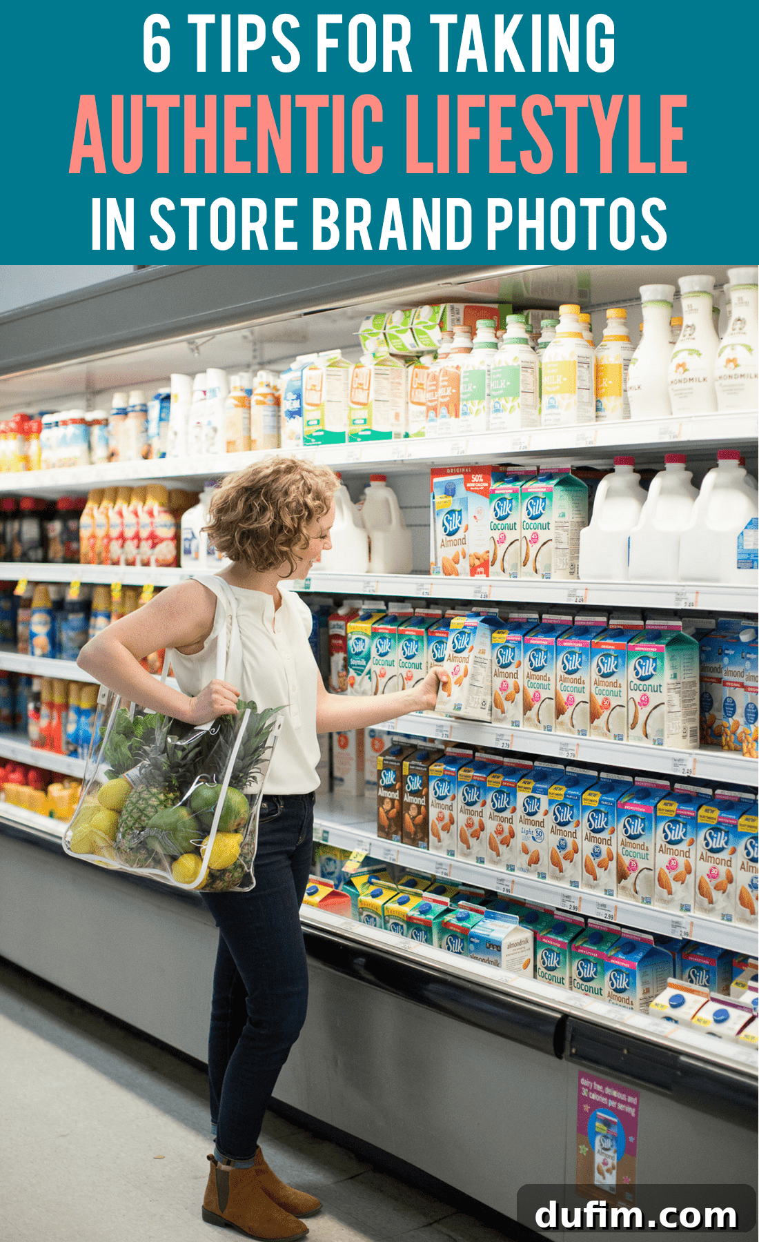 Learn how to take authentic brand photos in a store. 7 tips for influencers and bloggers when taking sponsored brand photos in a grocery store, clothing store, or out shopping anywhere!