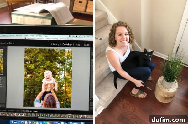 A September 2018 Kitchen Break 6 A candid moment during a family portrait session outdoors with autumn foliage