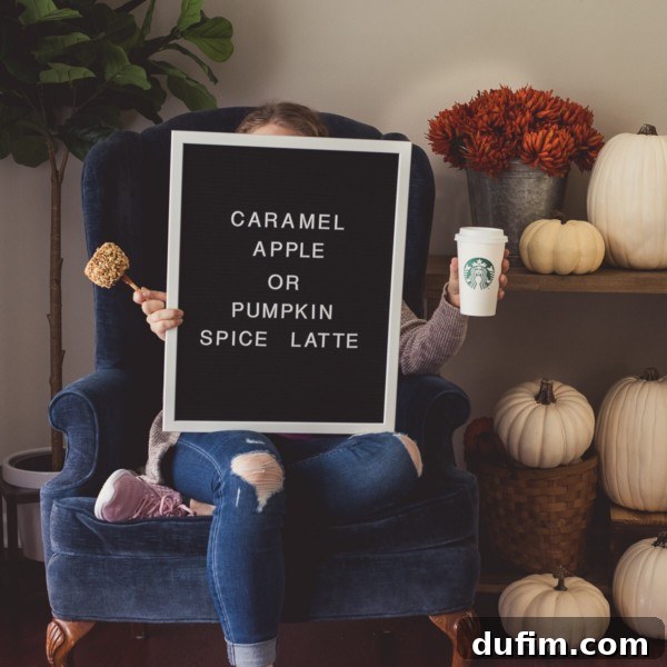 Letterboard quote for October: 'Pumpkin Spice and Everything Nice'