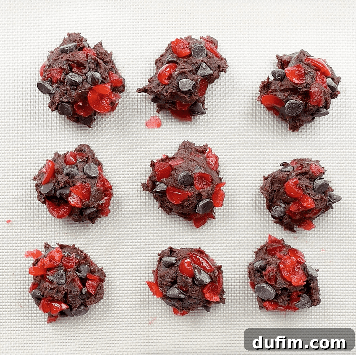 black forest cookie dough balls