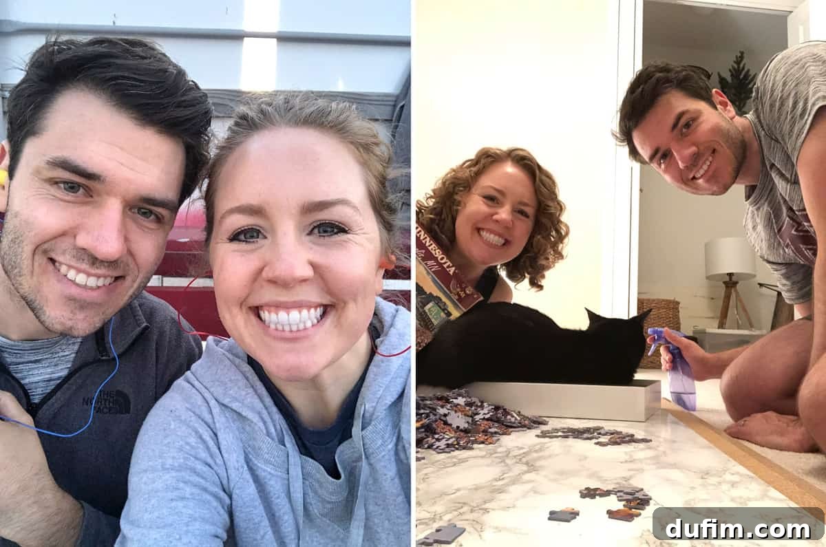 An exciting dirt track race in action, followed by a cozy scene of a puzzle featuring the University of Minnesota football stadium, with a mischievous cat nearby.