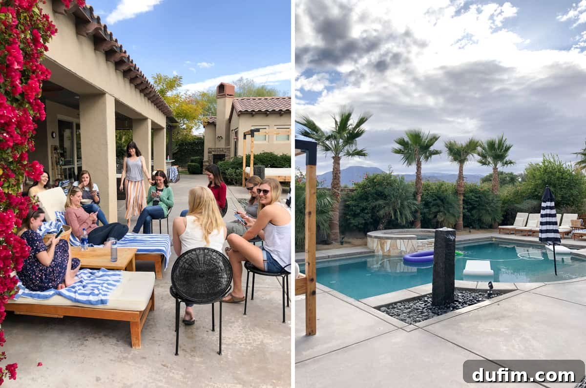 A group of women bloggers gathered around a table, sharing insights and laughing, indicative of a productive and friendly retreat.