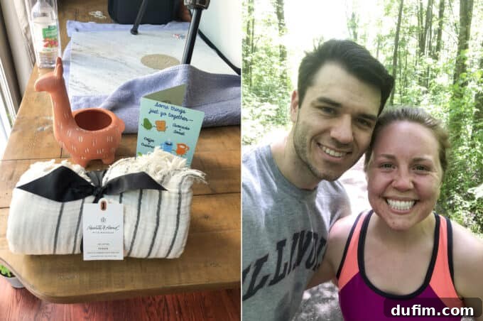 Couple celebrating their 8th wedding anniversary on June 2nd, featuring thoughtful gifts like a llama planter and a linen throw, symbolizing pottery and linen traditions.