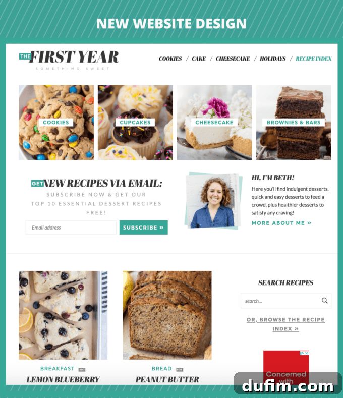 Screenshot of a newly redesigned blog homepage, featuring a modern, clean layout with updated aesthetics and improved user experience.