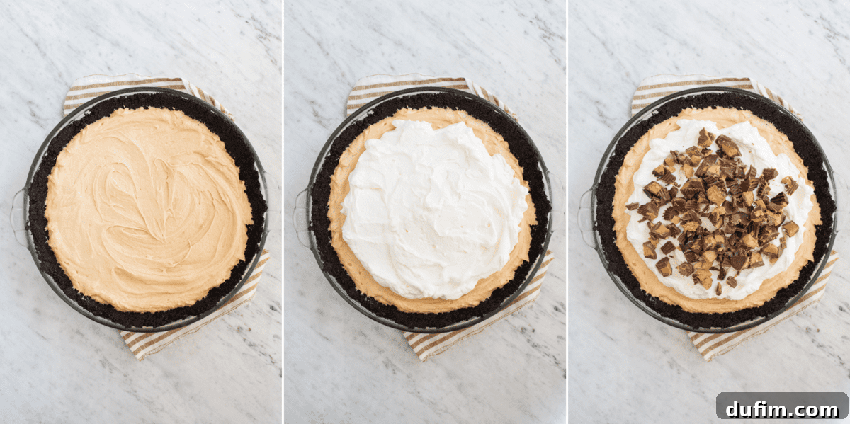 how to make peanut butter pie collage