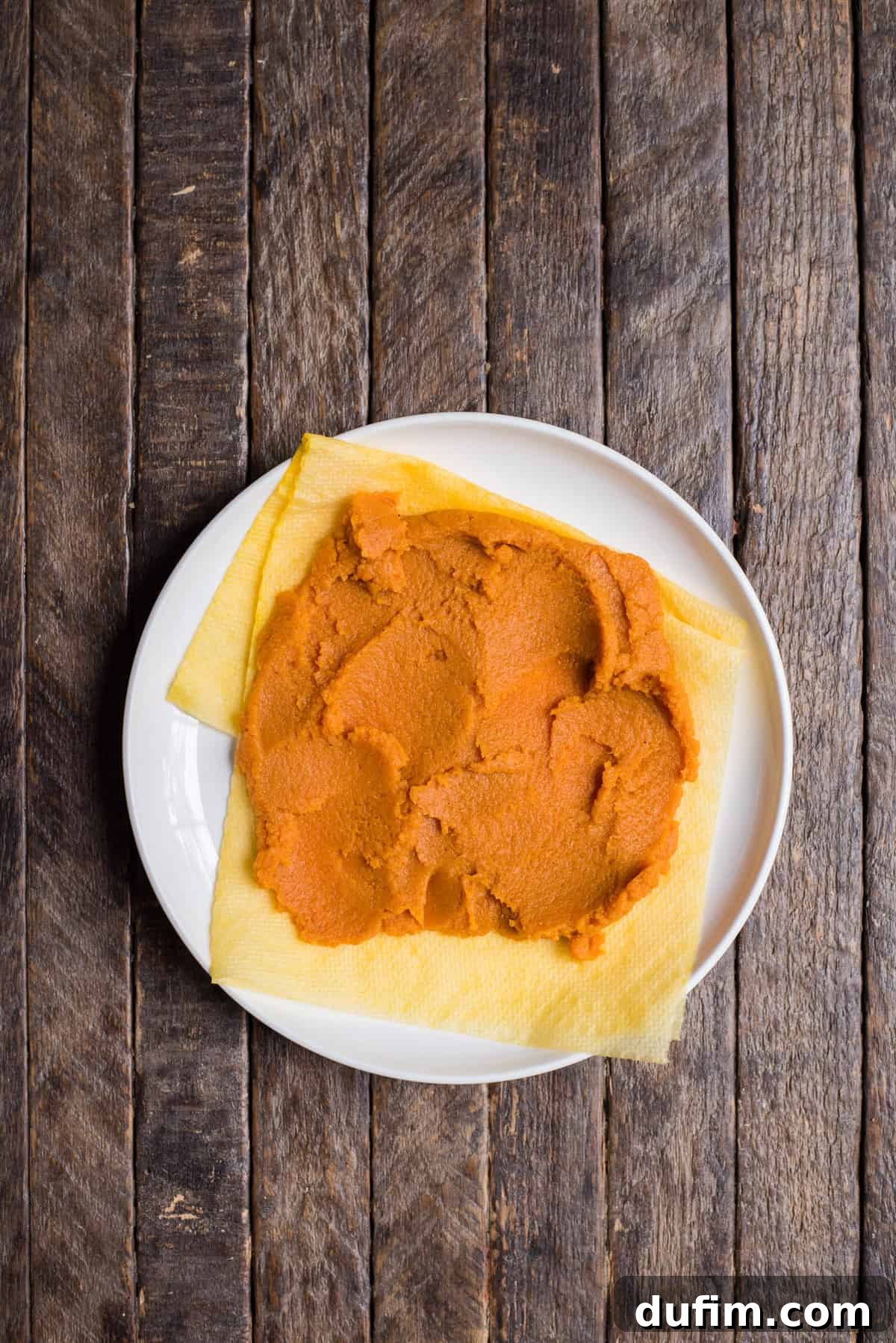 Cozy Pumpkin Cookie Bliss 7 pumpkin puree on paper towel