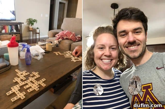 Kitchen Unplugged: November 2020 8 A Bananagrams game board showing the word 'santaclause', and two homemade awards for 'House Olympics'.