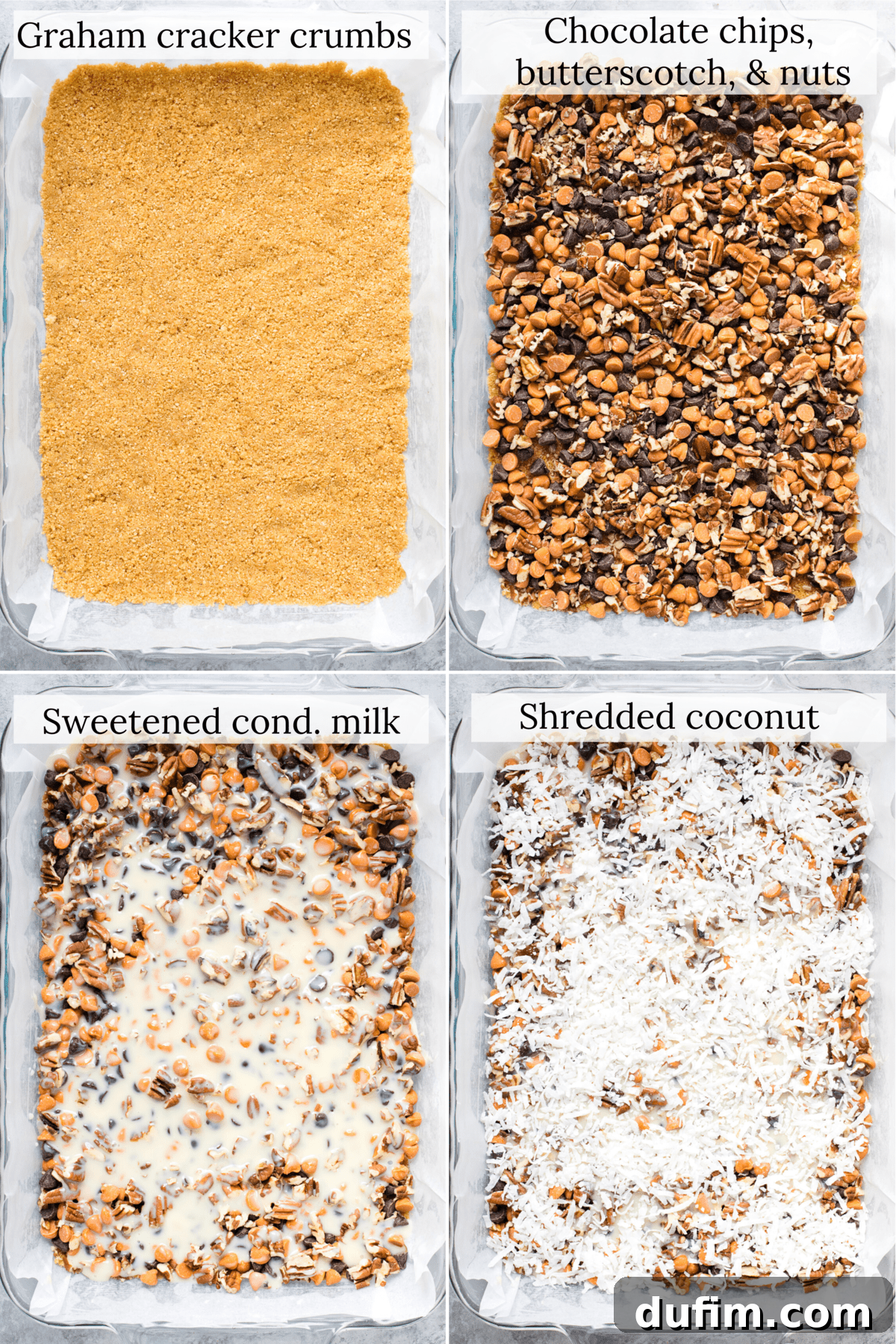 how to make magic bars step by step collage