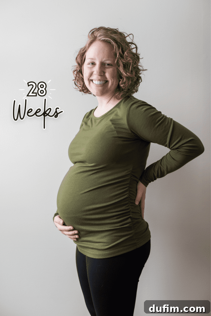 The 2021 Home Stretch 2 Pregnant belly in third trimester