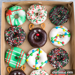 A perfectly baked, unglazed donut, ready for creative and festive Christmas decorations.