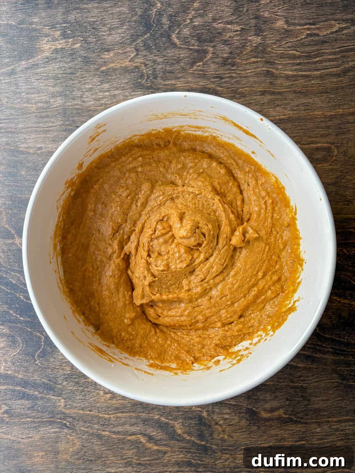 pumpkin puree mixture in a white bowl