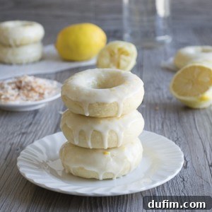 Lemon Coconut Donuts with Lemon Glaze - featured recipe image