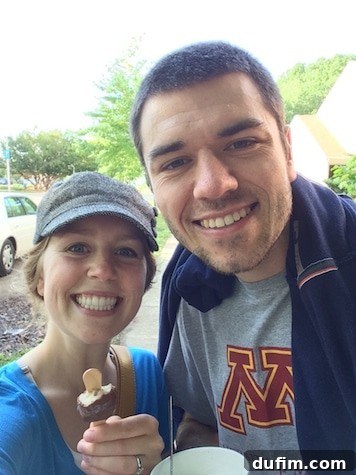 Walking around the neighborhood enjoying an ice cream cone on a summer evening