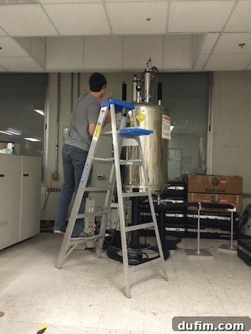 Late night work session in the lab with my favorite chemist, Ryan, showcasing teamwork