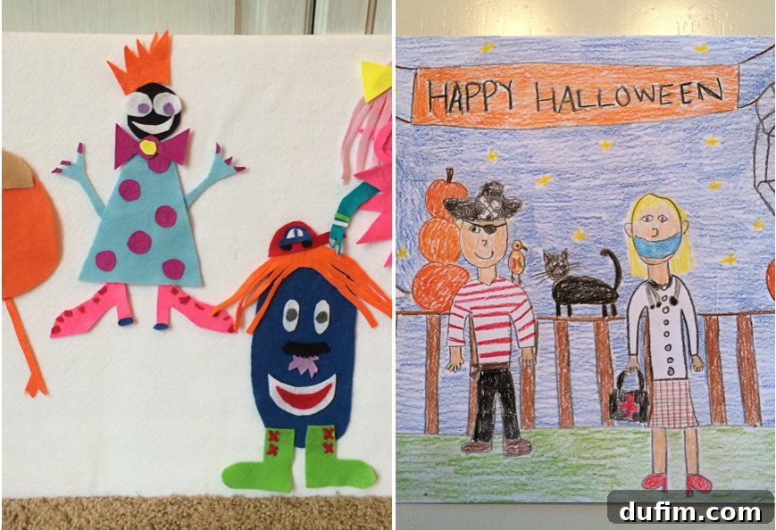 Felt Monsters Craft with Nanny Kids - Creative Fun and Halloween Art