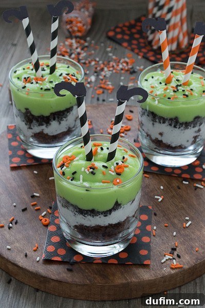 2014's Best Bites & December's Behind-the-Scenes 20 Whimsical Melted Witch Pudding Parfaits
