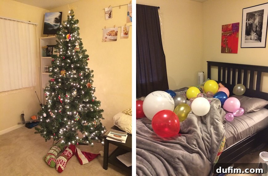 2014's Best Bites & December's Behind-the-Scenes 4 Our long-awaited Christmas tree and Ryan's 25th birthday balloon surprise