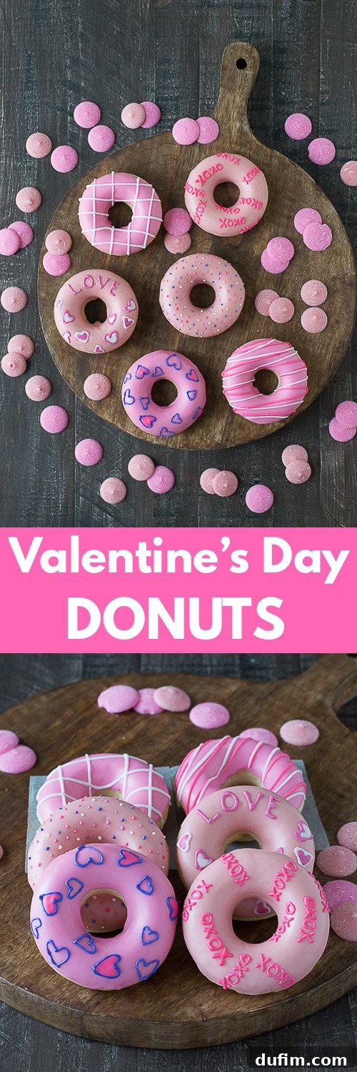 Valentine’s Day Donuts - treat your Valentine to a batch of these cute homemade donuts!