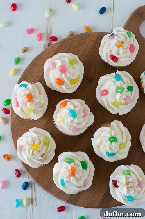 Jelly Belly Jelly Bean Cupcake Recipe 3 Jelly Belly Jelly Bean Cupcakes - the ultimate jelly bean cupcake with Jelly Belly jelly beans!